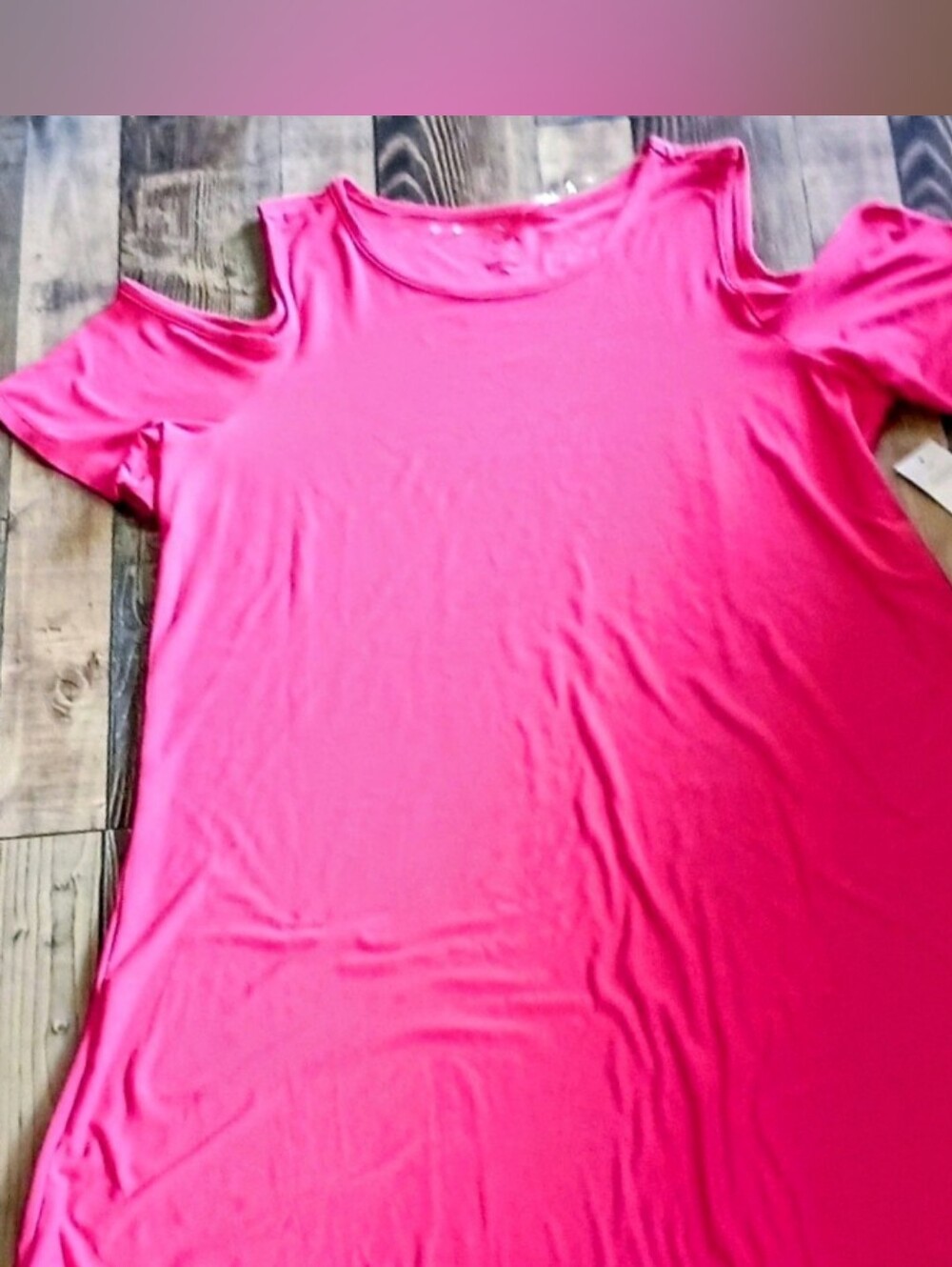 Size 1X Cold Shoulder Dress NWT PINK